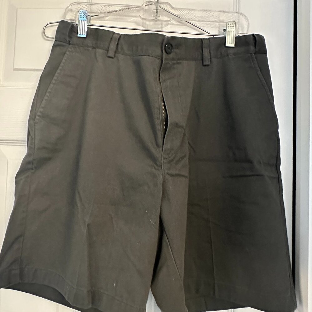 LL Bean grey chino shorts, size 34